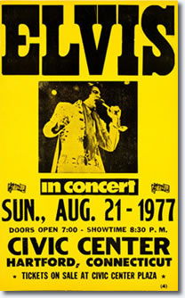 Elvis Presley Concert 22 Aug 8.30pm Uniondale, Ny Canceled