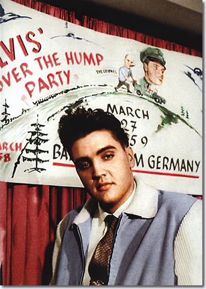 Elvis celebrates the halfway mark of his army stint with an Over the Hump Party - March 27, 1959
