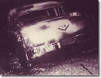 Elvis Presley's Burnt out Cadillac