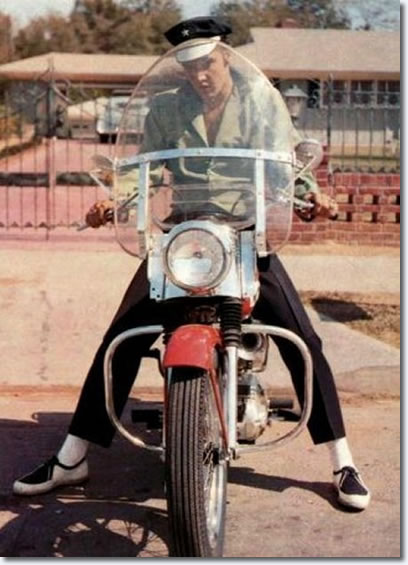 Elvis with his Harley-Davidson